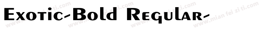 Exotic-Bold Regular字体转换